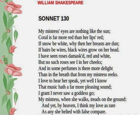 shakespeare sonnet 130